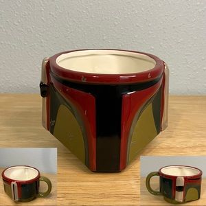 NIB Boba Fett Helmet Ceramic 3D Mug with Battle Scars (20 Ounces)